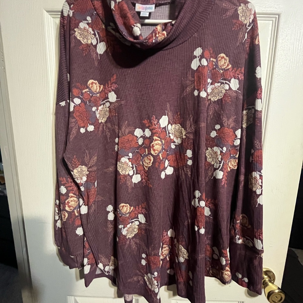 LuLaRoe Purple Cowl Neck Top